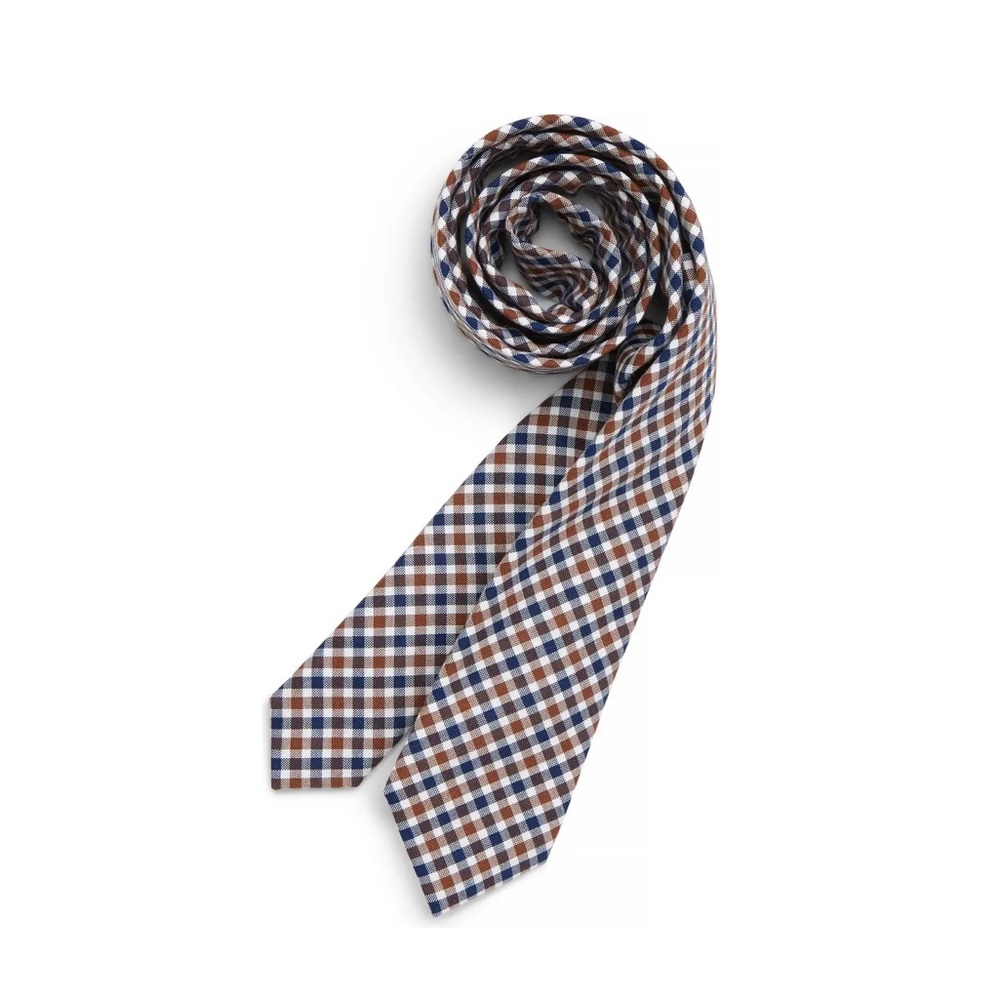 Nordstrom Boys Plaid Cotton Tie One Size Red Blue 4NC8-3004